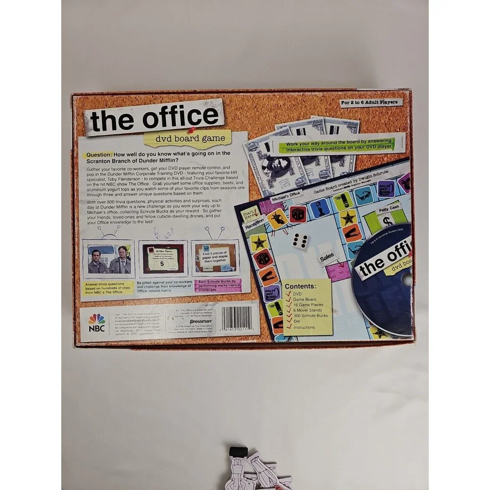 The Office DVD Board Game NBC Dunder Mifflin Complete 2-6 Players Adult